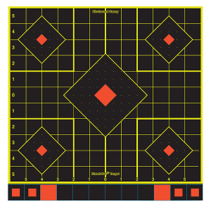 Birchwood Casey 34211 Shoot-N-C Reactive Target Diamond Adhesive Paper Target 12 in 100 Per Pkg