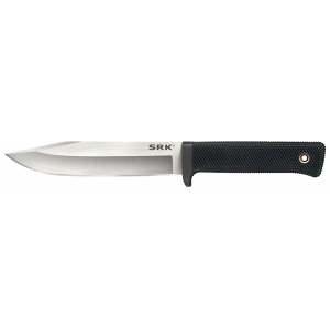 Cold Steel CS35AN San Mai SRK 6 in Fixed Plain Satin VG-10 San Mai Blade/Black Checkered w/Finger Guard Kray-Ex Handle