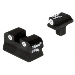Trijicon 600138 Bright & Tough Night Sights- Colt 1911 Black | Green Tritium White Outline Front Sight Green Tritium White Outline Rear Sight