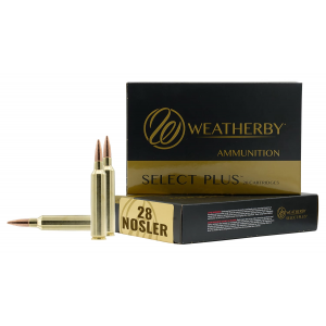 therby M28NS163HCB Select Plus 28 Nosler 163 Gr Hammer Custom 20 Per Box/ 10 Case Ammo