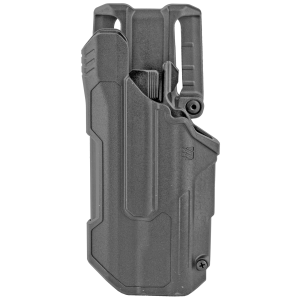 BLACKHAWK T-Series L2D 44N200BKL, Duty Holster, Left Hand, Black Finish, Fits Glock 17/22/31 With TLR1/TLR2