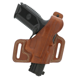 Galco SIL212 Silhouette OWB Tan Leather Belt Slide Fits 1911 Fits 3.50 in Barrel Right Hand