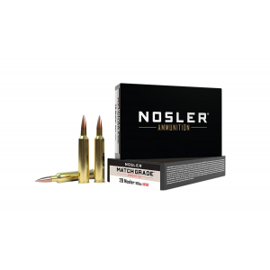 NOSLER 51287 Match Grade 28 NOSLER 168 Gr Custom Competition Hollow Point Boat Tail 20 Per Box/ 10 Cs