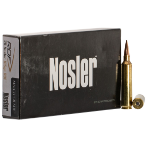 ler 60141 Match Grade RDF 28 Nosler 185 Gr RDF Hollow Point Boat Tail 20 Per Box/ 10 Cs Ammo