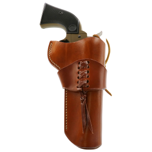 Galco WWR320 Wrangler OWB Tan Leather Belt Loop Fits Ruger Wrangler Right Hand Compatible w/ Wrangler Cartridge Belt