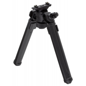 Magpul MAG933-BLK Bipod made of Aluminum with Black Finish\t M-LOK Attachment\t Rubber Feet\t 6.30-10.30 in Vertical Adjustment for AR-Platform