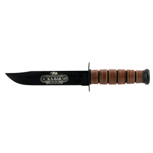 Ka-Bar 9192 120th Anniversary U.S. Navy 7 in Fixed Clip Point Plain 1095 Cro-Van Blade\t Brown Leather Handle\t Includes Sheath
