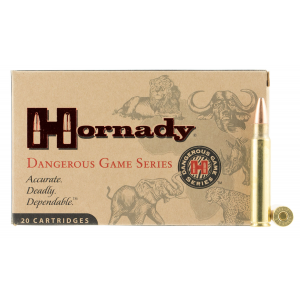 HORNADY 82322 Dangerous Game 375 H&h Mag 300 Gr Dangerous Game Solid 20 Per Box/ 6 Cs