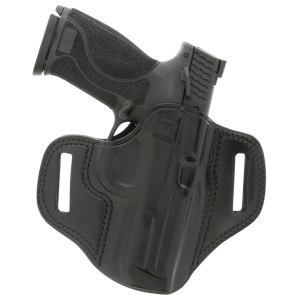 Galco CM224B Combat Master OWB Black Leather Belt Slide Compatible w/Ruger Security-9/Glock 17/Glock 22 Gen2-5 Belt 1.75 in Wide Right Hand