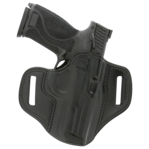 Galco CM226B Combat Master OWB Black Leather Belt Slide Compatible w/Glock 19/32/36/45/Glock 19X Gen2-5/CZ-P10C Belt 1.75 in Wide Right Hand