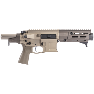 Maxim Defense MXM50802 PDX 505-SPS 5.56x45mm NATO 20+1 5.50 in Barrel, Hate Brake Muzzle Booster Under M-Lok Handguard, Aluminum Receiver w/Arid Brown Finish, Arid Brown SCW System, Includes 1 20rd, Magazine, Pistol