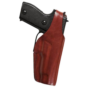 Bianchi 17632 19L Thumbsnap Belt Holster Size 19 Open Bottom Style made of Leather with Tan Finish & Belt Loop Mount Type fits Ruger SR1911 & Springfield 1911-A1 for Right Hand