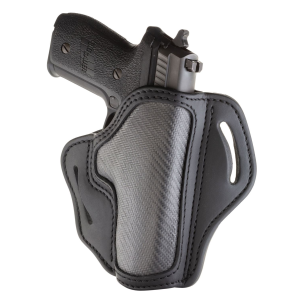1791 Gunleather CFBH23SBLR BH2.3 OWB Size 2.3 Stealth Black Carbon Fiber/Leather Belt Slide Compatible w/ Glock 17 Compatible w/ Sig P226 Compatible w/ HK VP9 Right Hand