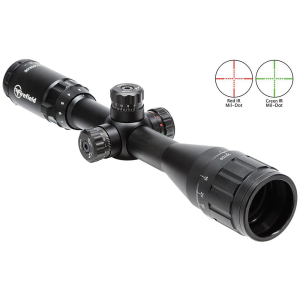 Firefield FF13043 Tactical Matte Black 3-12x40mm AO 1 in Tube Illuminated Red/Green Mil-Dot Reticle - Firefield