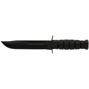 Ka-Bar 1211 Fighting/Utility 7 in Fixed Clip Point Plain Black 1095 Cro-Van Blade\t Black Kraton G Handle\t Includes Sheath