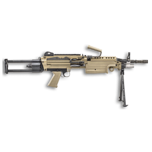 FN 46100172 M249S Para 5.56x45mm NATO 16.10 in Barrel 30+1 Mag Or 200rd Belt Capacity, FDE Rotating & Telescoping Stock, Hydraulic Recoil Buffer, Non-Slip Buttplate, Rifle