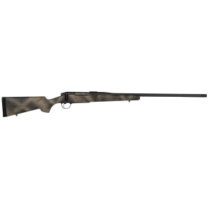 Bergara Rifles BPR3365PRC Premier Highlander 6.5 PRC 2+1 24in Omni Muzzle Brake/Threaded Barrel, Sniper Gray Cerakote, Woodland Camo Grayboe Stock