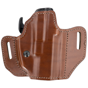 Bianchi 32831 Allusion Assent Pro-Fit OWB Size 13b Tan Leather Belt Slide Compatible w/FN FNS/Ruger Security-9/Glock 1919X/23/45 Fits 4 in Barrel Belt Up to 1.50 in Wide Right Hand