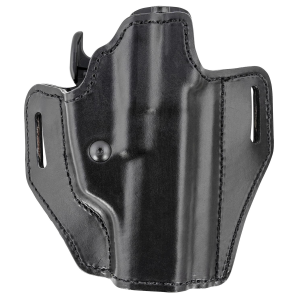 Bianchi 56831 Allusion Assent Pro-Fit OWB Size 18 Black Leather Belt Slide Fits S&W M&P Fits CZ 75 Fits FN FNS Right Hand