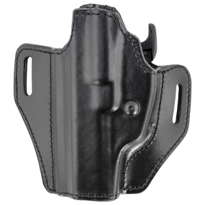 Bianchi 56832 Allusion Assent Pro-Fit OWB Size 18 Black Leather Belt Slide Fits S&W M&P Fits CZ 75 Fits FN FNS Left Hand