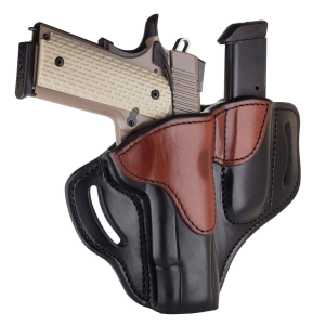 1791 Gunleather BH1M1BLBR BH1M1 Combo OWB 01 Black/Brown Leather Belt Slide Fits 4-5 in 1911
