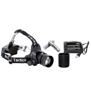 Predator Tactics 97457 The Lantern Headlamp Kit Green/White LED Bulb Matte Black 300 yds Distance