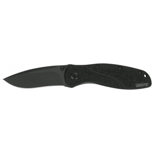 Kershaw 1670BLK Blur 3.40 in Folding Drop Point w/Recurve Plain Black DLC 14C28N Steel Blade Black Anodized Aluminum Handle Includes Pocket Clip