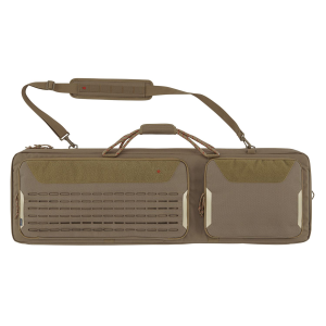 Tac Six 10837 Squad Tactical Case made of Coyote 600D Polyester with Lockable Zippers\t MOLLE System\t Rope Carry Handles\t Storage Pockets & Detachable Shoulder Straps 42 in L x 13 in H x 4.50 in W Interior Dimensions