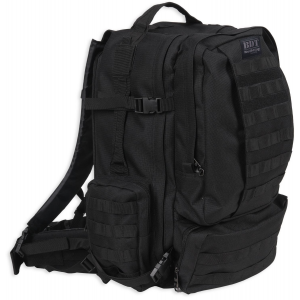 Bulldog BDT412B BDT Tactical Backpack Large Style with Black Finish\t 3 Main & 2 Accessory Compartments\t Holds up to 3 Hydration Bladders & Molle\t Alice Compatible 20 in H x 19 in W x 12 in D
