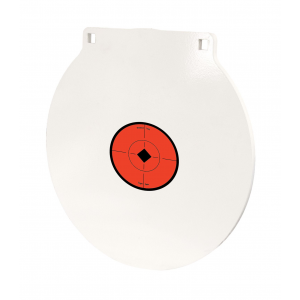 Birchwood Casey RND15 Round Steel Target Plate 15 in Centerfire Rifle/Handgun Target Black/Red/White NM500 Steel Hanging
