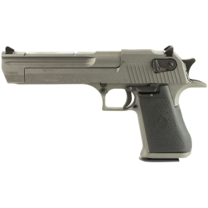 Magnum Research Desert Eagle, MK19, Single Action, Semi-automatic, Metal Frame Pistol, Full Size, 44 Magnum, 6 in Barrel, Steel, Tungsten, Rubber Grips, Fixed Sights, Ambidextrous Thumb Safety, 8 Rounds, 1 Magazine, Ambidextrous DE44CATU