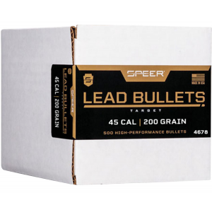Speer 4678 Handgun 45 Cal .452 200 gr Lead Semi Wadcutter 50 Per Box/ 1 Case
