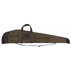 Browning 1415048448 Laredo 50 in Olive Cotton Canvas with Brown Leather Trim\t YKK Zipper\t Foam Padding\t Padded Carry Handle & 2 Side Pockets