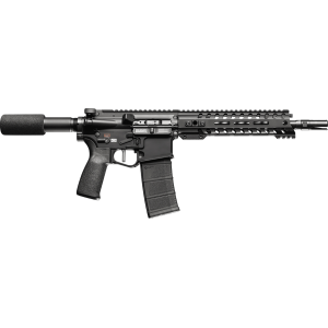 Patriot Ordnance Factory 01798 Renegade + Direct Impingement 5.56x45mm NATO Caliber with 10.50 in Barrel, 30+1 Capacity, Black Anodized Metal Finish, Buffer Tube Stock, Black Polymer Grip & 9 in M-LOK Handguard Right Hand, Pistol