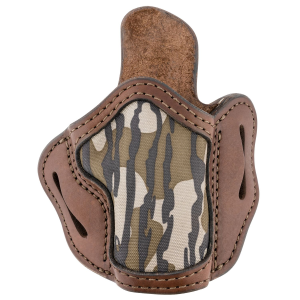 1791 Gunleather MOBH24SBRWR BH2.4S Optic Ready OWB Size 2.4S Brown/Mossy Oak Leather Belt Slide Fits FN 509/H&K VP9SK Right Hand