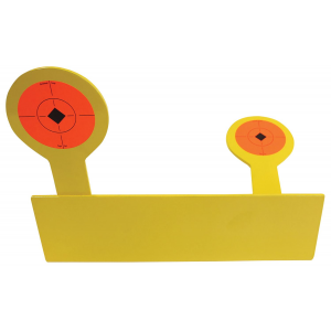 Birchwood Casey 47522 World of Targets Bushwacker Rimfire Pistol/Rifle Black/Orange AR400 Steel Circle w/Crosshair & Diamond
