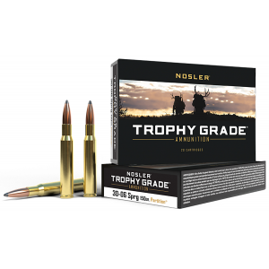 NOSLER 60055 Trophy Grade 30-06 Springfield 150 Gr NOSLER Spitzer Partition 20 Per Box/ 10 Cs