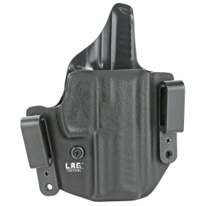 L.A.G. Tactical 9026, Inc. Defender Series, OWB/IWB Holster, Fits HK VP9, Kydex, Right Hand, Black Finish 9026