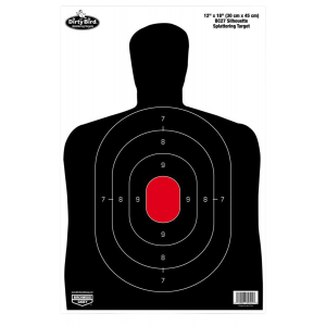 Birchwood Casey 35702 Dirty Bird BC-27 Silhouette Tagboard Hanging Pistol 12 in x 18 in Black/Red 100 Per Pkg