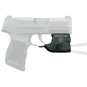 Crimson Trace 0182801 Lightguard For Handgun Sig P365 110 Lumens Output White LED Light Trigger Guard Mount Matte Black Polymer