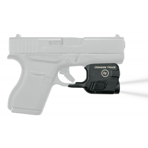 Crimson Trace 0182901 Lightguard Matte Black Polymer Compatible w/Glock 4243/43X/48 Handgun 110 Lumens White LED Bulb
