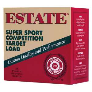 Estate Cartridge SS12XH110075WM Super Sport Target 12Gauge 2.75 1oz 7.5Shot *200 Box Case Only, Shotshell Lead Loads - Estate