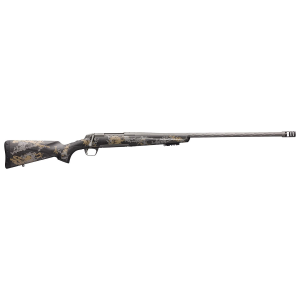 Browning 035541297 X-Bolt Mountain Pro Long Range 300 PRC 3+1 26 in Spiral Fluted & Lapped Barrel, Recoil Hawg Muzzle Brake, Spiral Fluted Bolt & Bolt Knob, Tungsten Cerakote, Carbon Fiber Stock With Accent Graphics, Removeable Picatinny Acc. Rail, R