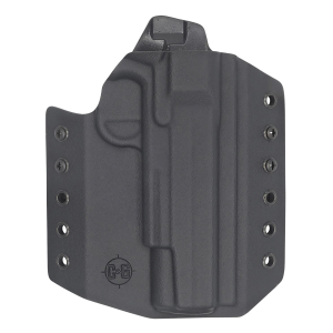 C&G Holsters 0354100 Covert OWB Black Kydex Belt Loop Fits Sig 1911 Rail 5, Holster - C&G