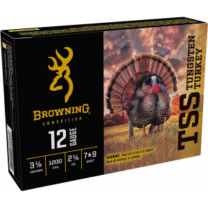 BROWNING Ammo B193921240 Tss Tungsten Turkey 12 Gauge 3.50 In 2 1/4 Oz Tungsten 7/9 Shot 5 Per Box/ 10 Cs