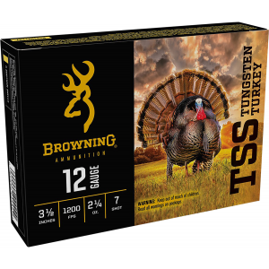 BROWNING Ammo B193921247 Tss Tungsten Turkey 12 Gauge 3.50 In 2 1/4 Oz Tungsten 7 Shot 5 Per Box/ 10 Cs