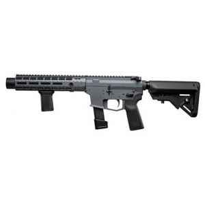 Angstadt Arms Vanquish-9, Semi-auto, Integrally Suppressed, Short Barreled Rifle, 9MM, 10.5 in Precision Ported Barrel, Cerakote Finish, Gray, B5 Systems Bravo Stock, B5 Grip, BCM Mod3 Vertical Grip,