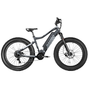 Rambo Bikes 1000XPSTBGY Rebel Step Thru Matte Black/Gray SHAM NX, PG-1130 11-42, 11 Speed, Bafang BBSHD Mid-Drive Motor, 35 mph Speed