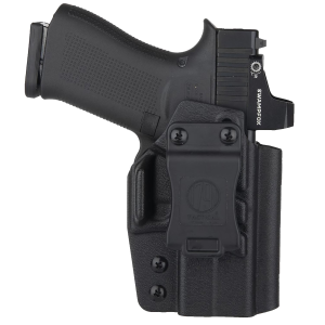 1791 Gunleather TACIWBG43XMOSBLKR Tactical IWB Black Kydex Compatible w/ Glock 43X MOS Belt Clip Right Hand