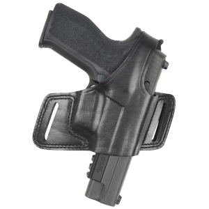 Bianchi 15706 Black Widow OWB Size 01 Black Leather Belt Slide Fits S&W J Frame Fits Taurus 85 Fits Charter Arms Undercover Right Hand